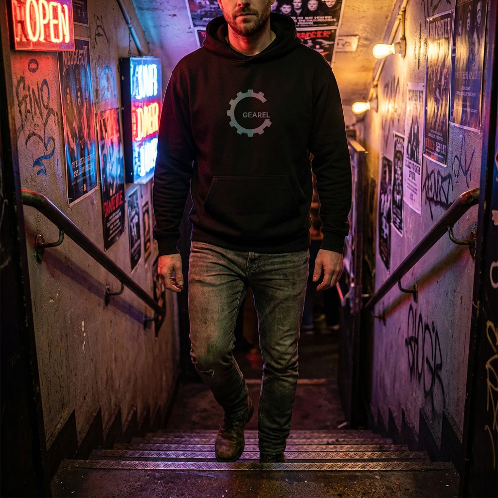 GEAREL Logo Oversized Heavyweight Hoodie